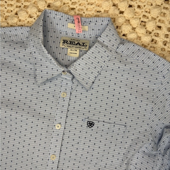 Ariat Men's Major Stretch White Modern Fit Button Down Shirt Size XL. - Picture 2 of 8